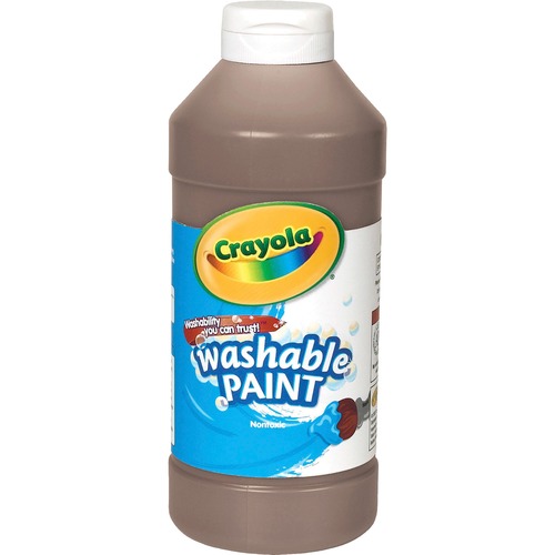Crayola Washable Paint, Squeeze Bottle, 16 Oz, Brown