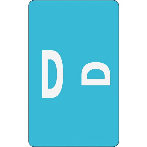 Color Coded Label, "D", 100/PK, Light Blue