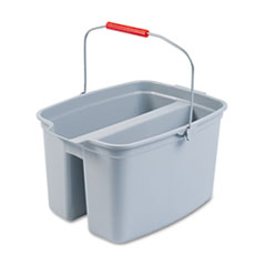 Double Utility Pail, 19-Quart, 18"x14-1/2"x10", Gray