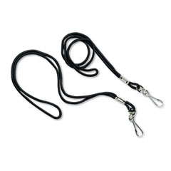 Heavy Nylon Lanyard, W/ Clip, 12/PK, Black