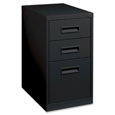 Mobile Pedestal, B/B/F,15"x19"x27-3/4", Black