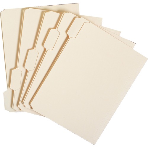 File Folder,3/4" Expansion,1/5"Cut,Letter-Size,100/PK,Manila