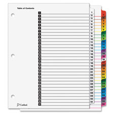 One Step Index System, Daily, 1-31 Tab, Clear