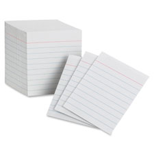 Mini Index Cards, 7.5 Pt., 85 lb., Ruled, 200/PK, White