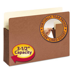 File Pocket, 3-1/2"Exp, 14-3/4"x9-1/2", 10/BX, Redrope