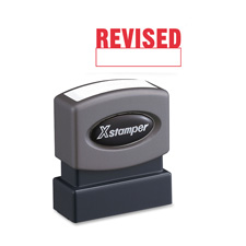 Revised Ink Stamp, 1/2"x1-5/8", Red Ink