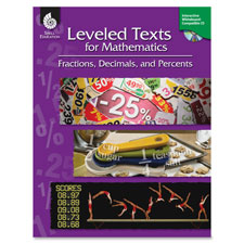 Leveled Texts,w/CD,Math,Fraction/Decimal/Percents,Grade 3-12