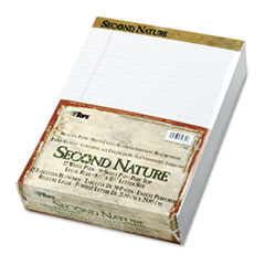 Recycled Perf-Top Pads,Legal Rule,8-1/2"x11-3/4",White