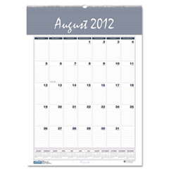 Academic Wall Calendar,Wirebound,15-1/2"x22",Aug-Jul,Blue
