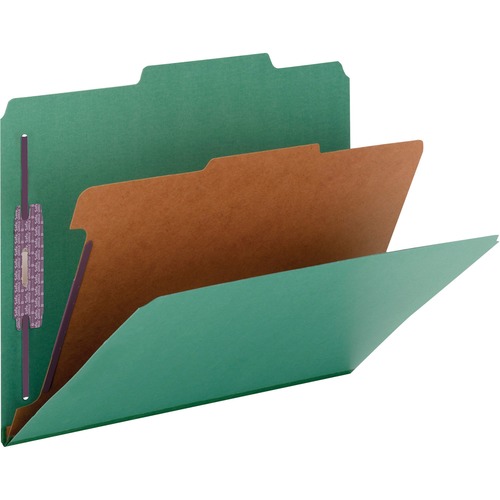 Classification Folders, 1 Dvdr, 2" Exp., Letter, 10/BX, GN