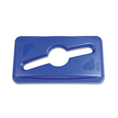 Combo Lid, f/ Slim Jim Statn, 11-1/3"x20-3/8"x2-3/4", Blue