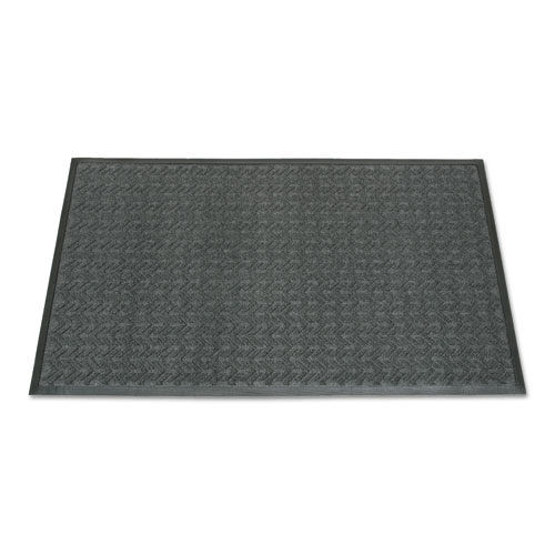 Scraper/Wiper Mat, Recyclable, 3'x5', 3/8" Thick, Gray