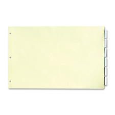 Index Dividers,w/ Clear Tabs,11"x17",5 Tabs/ST, Manila