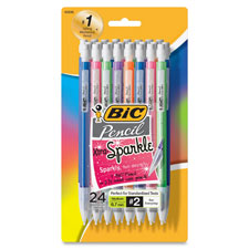 Mechanical Pencils, Push-Button, .7mm, No. 2, 24/PK, Ast