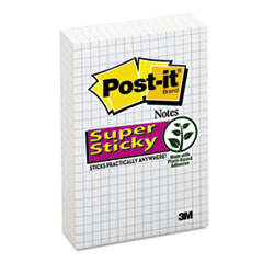 Super Sticky Notes, Lined, 4"x6" Grid, 50 Shts, 6PDS/PK, WE