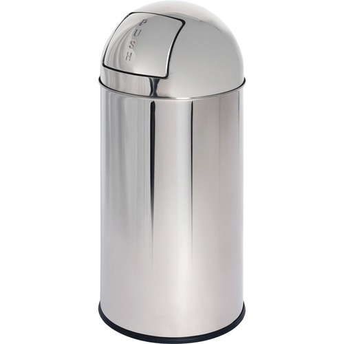 Push Receptacle, Spring Loaded Door, 12 Gal., STST