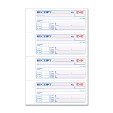 Manifold Receipt Book, Carbonless, 2 Parts, 2-3/4"x5"