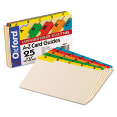 GUIDE,CARD 5X8 A-Z,AST