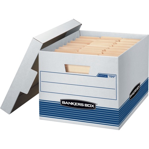 Quick/Stor Box, 12"x15-1/4"x10-1/4", 4CT, White/Blue
