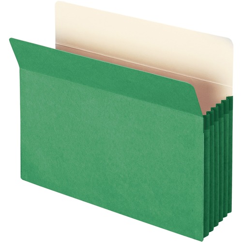 Top-Tab File Pocket, Ltr, 11-3/4"Wx9-1/2"H, 3-1/2" Exp, GN