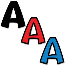 Pin-up Ready Letters, 4", Pre-punched, Red