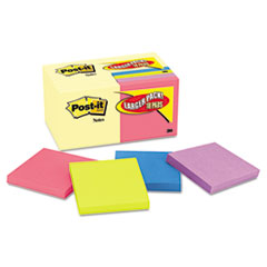 Post-it Notes, 90 Shts/Pads, 3"x3", 18/PK, Assorted