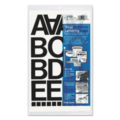 Vinyl Numbers/Letters, 10 Numbers, 67 Letters, 2", Black