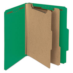 Classification Folder w/ Dividers,2" Exp.,Recy'd,10/BX,GN