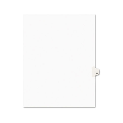 Legal Divider W/Letter "Q", Side Tab, 11"x8-1/2", 25/PK