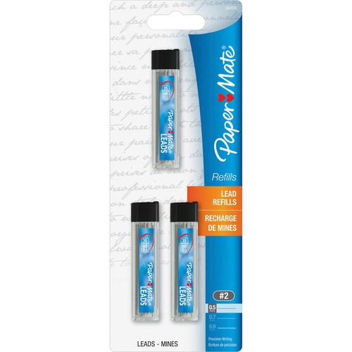 Lead Refill, .5mm, 2 HB, 105 Count, 3TB/PK, Black