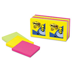 Post-it Notes Refills, 3"x3",100 SH/PD, 12/PK, AST Ultra