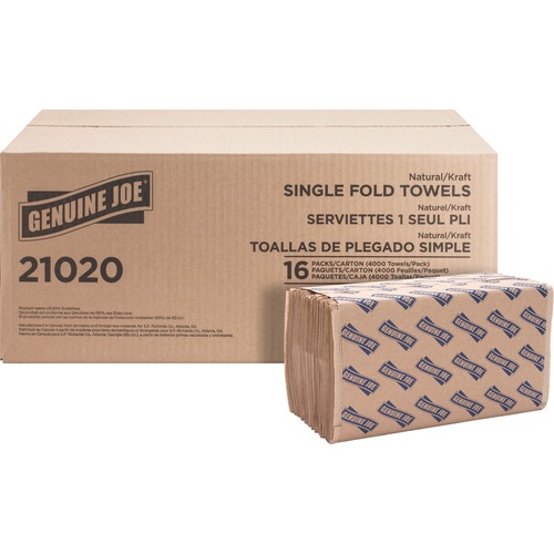 Single-Fold Towel,10-1/4"x9-1/10", 250 Sh/PK,16PK/CT, NL