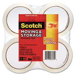 Moving Tape Refill Rolls, 1-7/8"x54.6 Yds, 4/PK, CL