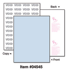 Medical Security Paper,Adv.,7 Features,8-1/2"x11",500/RM,BE