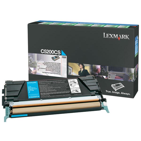 Genuine OEM Lexmark C5200CS Cyan Return Program Toner Cartridge