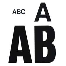 Vinyl Numbers/Letters, 2", White