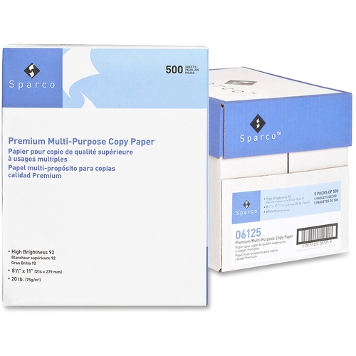 Copy Paper, 92 GE/112 ISO, 20 Lb, 8-1/2"x11", 2500/CT, WE