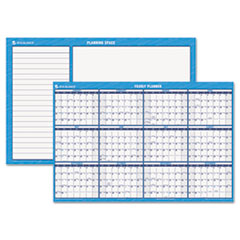 Erasable Wall Calendar,w/Marker,Jan-Dec,2-Sided,48"x32",Blue