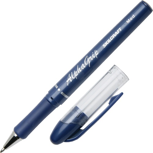Ballpoint Pen, Refillable, Medium Point, Blue Ink
