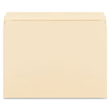 File Folders, Straight Cut, 14pt, Ltr, 50/BX, Manila