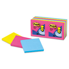PopUp Note Refills, 3"x3", 100Sht/PD,12/PK, AST Neon