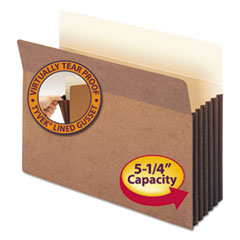File Pocket, 5-1/4"Exp, 11-3/4"x9-1/2",10/BX, Redrope