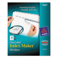 Index Maker, Laser, Punched, 8-Tabs, 25 ST/BX,8-1/2"x11",CL