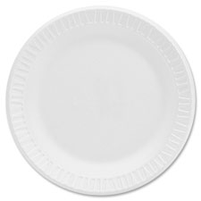 Foam Dinnerware Plates, Med Weight, 9", 125/PK, WE
