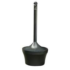 Sandless Ash Urn Station,4-1/2" Steel Liner,16"x39",Charcoal