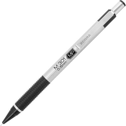 Mechanical Pencil,Lead/Eraser,Refillable,0.5 mm,Black
