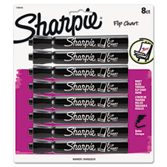 Flip Chart Marker, Bullet Point, 8/ST, Black