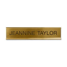 Standard Aluminum Desk Sign, 2"x8", Black