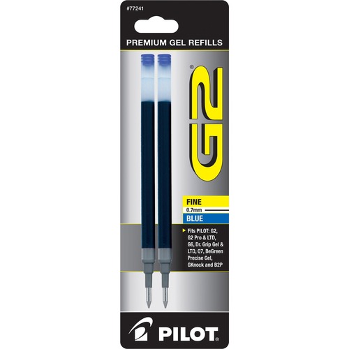 Gel Ink Refill, Fine Point, 2/PK, Blue Ink