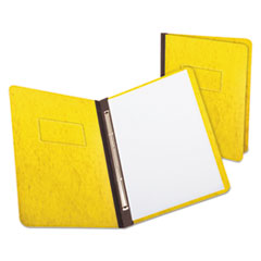 Report Cover,Reinforced Side Hinge,Letter,3" Cap,Yellow